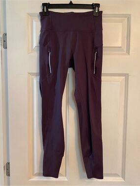 Athleta Rainier High Rise Fleece Lined Leggings, size Small